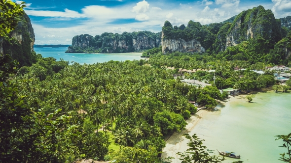 View on Railay Beach From a Height, Krabi, Thailand