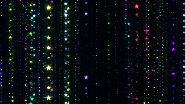 Shimmering Colorful Stars