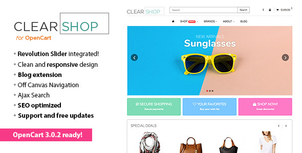 Clearshop - Responsive OpenCart theme