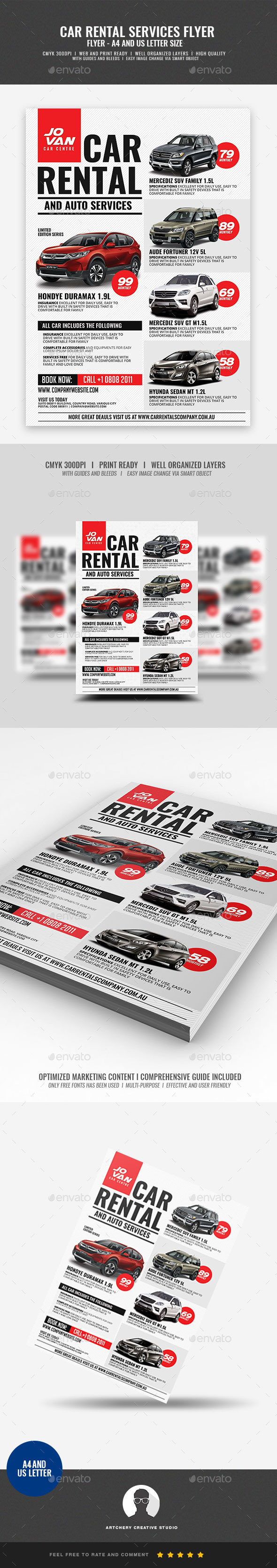 Car Rental and Services Flyer