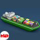 Cargo Container Ship - 3DOcean Item for Sale