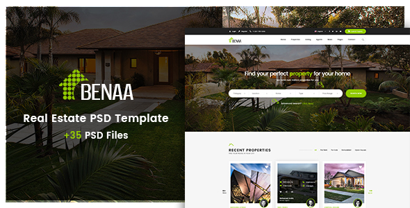 Benaa - Real Estates PSD Template