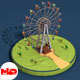 Low Poly Ferris Wheel - 3DOcean Item for Sale