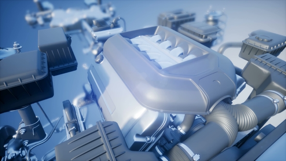 Detailed Car Engine and Other Parts alt