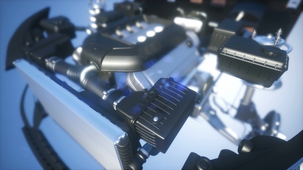 Detailed Car Engine and Other Parts alt