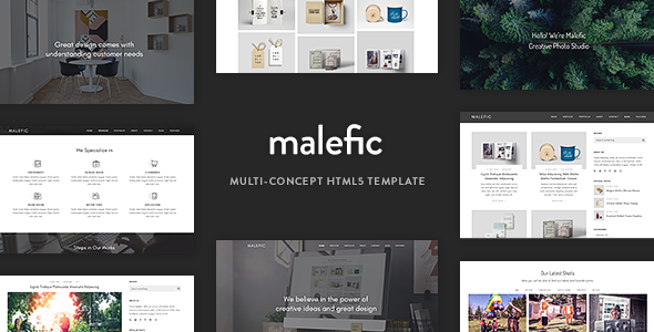 Malefic - Multipurpose One Page HTML5 Template
