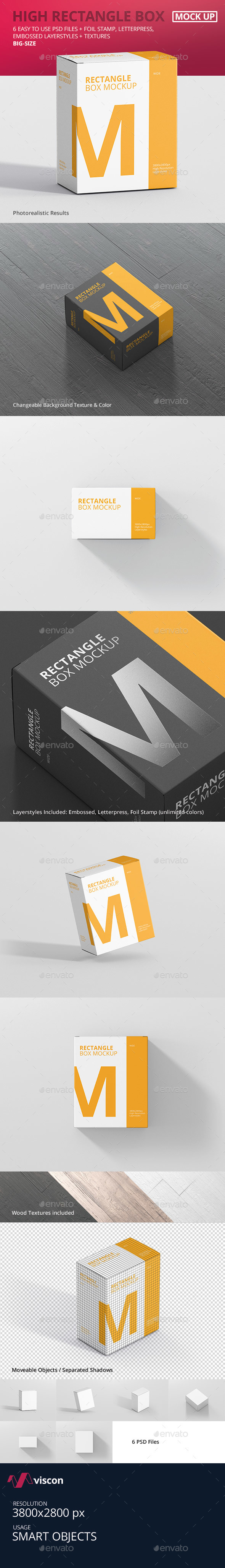 Rectangle Box Mockup Graphics Designs Templates