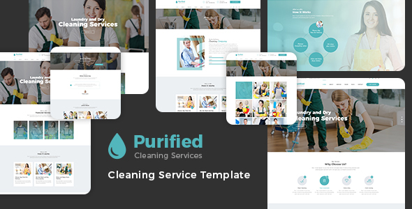 Purified - Cleaning Service Agency HTML Template