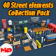 40 Street elements Collection Pack - 3DOcean Item for Sale