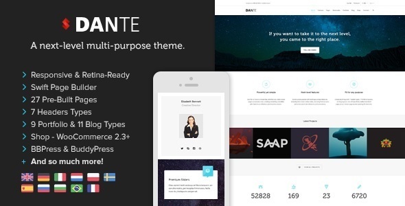 Download Dante - Responsive Multi-Purpose WordPress Theme