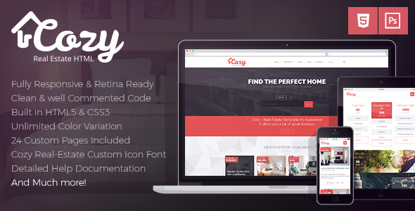 Cozy - Responsive Real Estate HTML Template