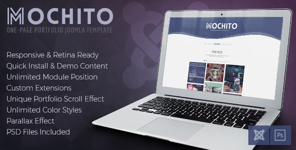 Mochito - One Page Portfolio Joomla template