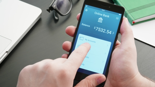 Sending Money Using Banking App on the Smartphone