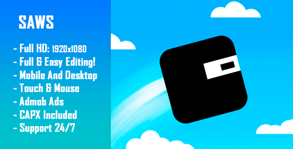 Saws - HTML5 Game + Mobile Version! (Construct-2 CAPX)