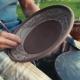 Rotation View of Gorgeous, Decorated, Ornamented Potter Plate in Craftsman’s Hands Beautiful Art - VideoHive Item for Sale