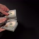 Closeup Hands Currency Counting Dollars and Giving to Another Person - VideoHive Item for Sale