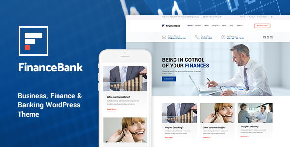 FinanceBank – Business Consulting WordPress Themes