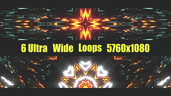 Yellow Blue Flashes VJ Loops Pack II