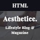 Aesthetics || Lifestyle & Magazine, Bootstrap4, SASS Template - ThemeForest Item for Sale