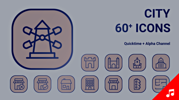 City Motion Graphics Icons