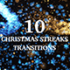 10 Light Streaks Christmas Transitions - VideoHive Item for Sale
