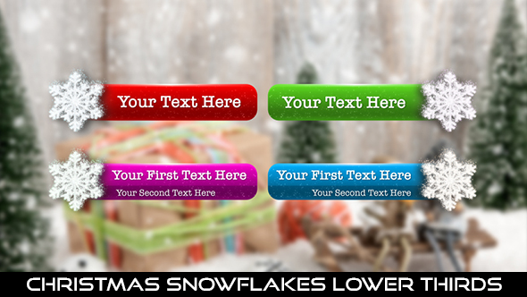 Christmas Snowflakes Lower Thirds