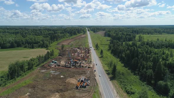 Highway Construction Aerial View alt