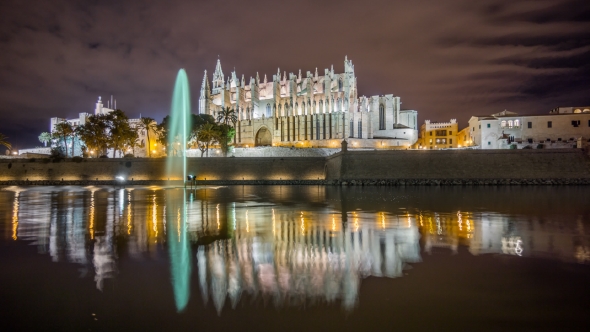 Mallorca Cathedral By Night