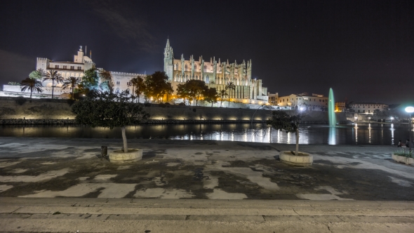 Mallorca Cathedral By Night