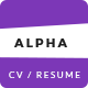 Alpha | CV, Resume, vCard, Portfolio Ajax Template - ThemeForest Item for Sale