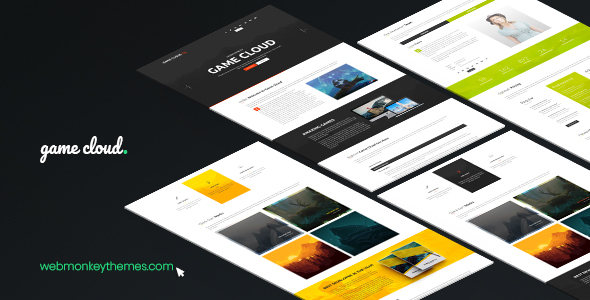 Game Cloud - One Page PSD Template