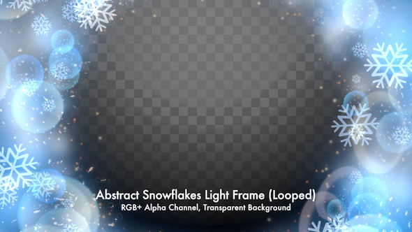 Abstract Snowflakes Light Frame alt