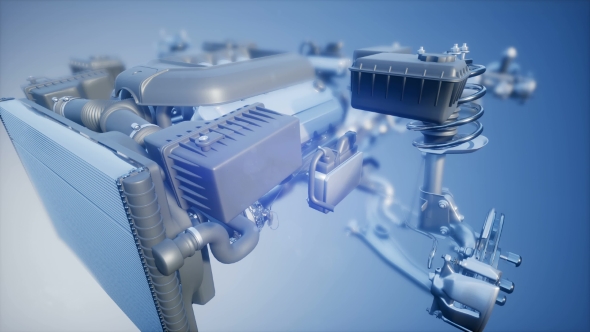 Detailed Car Engine and Other Parts alt