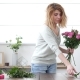 Woman Florist Makes Flower Bouquet - VideoHive Item for Sale