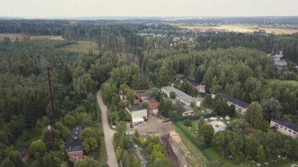 Aerial  Over Military Area 