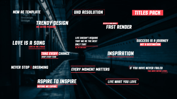 Glitch Titles Pack alt