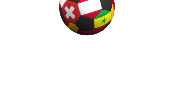 Bouncing Football Ball Featuring Different National Teams Accents Flag of Peru alt