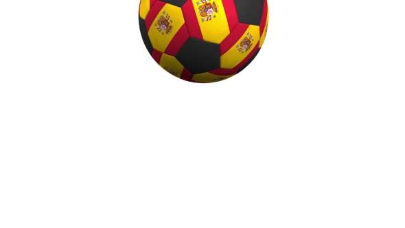 Football Ball Featuring Flags of Spain alt
