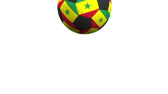 Football Ball Featuring Flags of Senegal alt