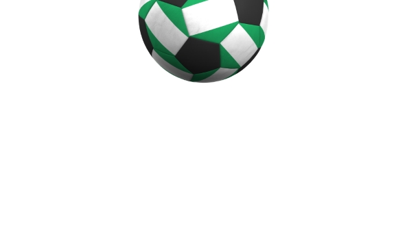 Football Ball Featuring Flags of Nigeria alt