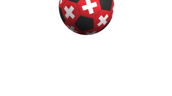 Football Ball Featuring Flags of Switzerland alt