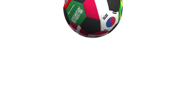 Bouncing Football Ball Featuring Different National Teams Accents Flag of Poland alt