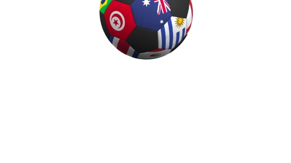 Bouncing Football Ball Featuring Different National Teams Accents Flag of Australia alt