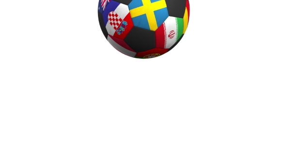 Bouncing Football Ball Featuring Different National Teams Accents Flag of Sweden alt