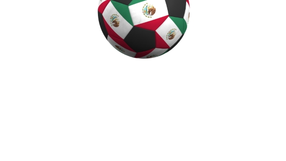 Football Ball Featuring Flags of Mexico alt
