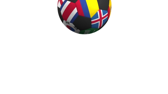 Bouncing Football Ball Featuring Different National Teams Accents Flag of Colombia alt