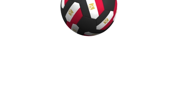 Football Ball Featuring Flags of Egypt alt