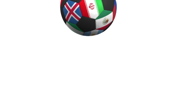 Bouncing Football Ball Featuring Different National Teams Accents Flag of Iran alt