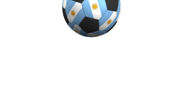 Football Ball Featuring Flags of Argentina alt