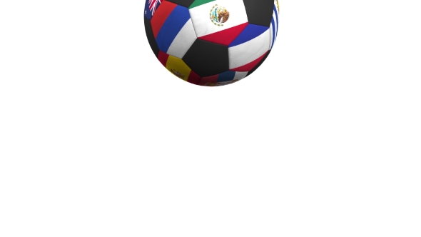 Bouncing Football Ball Featuring Different National Teams Accents Flag of Mexico alt